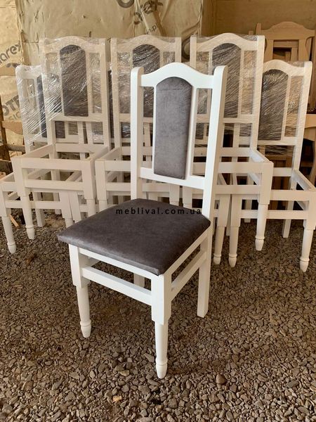 ➤Цена 1 395 грн UAH Купить Белый мягкий стул Брен беж темный ➤белый цвет ➤Стулья деревянные➤Агросвит Б➤440381218ПЛМ.155.8 фото