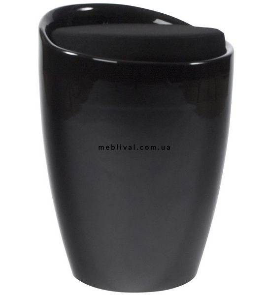 ➤Цена   Купить Пуф интерьерный пластиковый с мягким сиденьем цвет черный арт040244.3 ➤Черный ➤Пуфы➤Modern 8➤MARIBL.1.ВВ1 фото