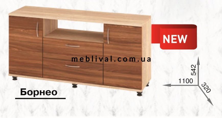 ➤Цена 3 792 грн  Купить Тумба РТВ ДСП Орех 110х32х54 ➤орех ➤Тумбы РТВ➤ПЕХ➤440311573,4ПЕХ фото
