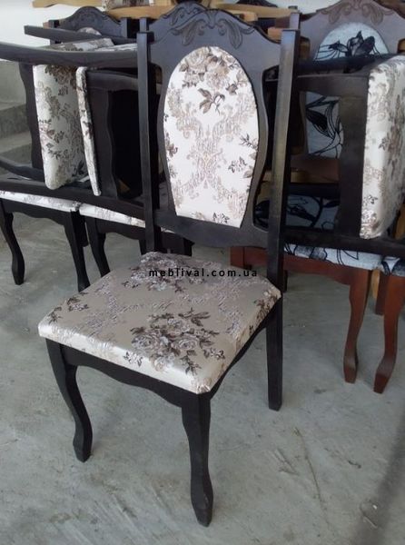 ➤Цена 2 360 грн  Купить Деревянный стул с резными рисунком на спинке мягкий для гостиной Эдвард лак Венге ➤венге ➤Стулья деревянные➤Агросвит 1С➤3044115ПЛМ.2 фото