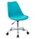 Голубой стул офисный на роликах поворотный кожзам голубой арт040199.6 Asterblu.1.ВВ1 фото 4