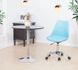 Голубой стул офисный на роликах поворотный кожзам голубой арт040199.6 Asterblu.1.ВВ1 фото 1