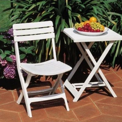 ➤Ціна   Купити Стул садовый складной 41x46x78 пластик белый➤Білий ➤Кресла и стулья пластиковые➤Italiya-К➤8009271862739.САДГ фото