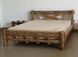 Кровать деревянная двуспальная Ски 160х200 под старину 0136МЕКО фото 3
