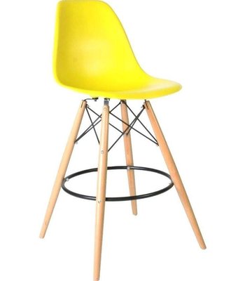 ➤Ціна 2 142 грн  Купити Высокий барный стул на деревянных опорах пластик желтый арт040301.5➤Жовтий ➤Стулья барные➤Modern 8➤001010HYEL.ВВ1 фото
