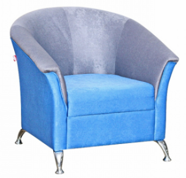 ➤Цена 5 594 грн  Купить Кресло Комби 1 тм Алис-мебель Голубой с белым ➤ ➤Кресла мягкие➤Алис-мебель➤43615AL.2 фото