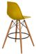 Высокий барный стул на деревянных опорах пластик желтый арт040301.5 001010HYEL.ВВ1 фото 2