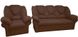 Комплект мягкой мебели диван раскладной + кресло 1шт Боннель ППУ Дельфин коричневый 440310684юд9 фото 1