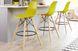 Высокий барный стул на деревянных опорах пластик желтый арт040301.5 001010HYEL.ВВ1 фото 3