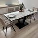 Комплект стол кухонный 110х70(+60) Ixam V Стандарт черный + стул Maj 4 шт беж 0236JAM фото 6