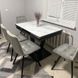 Комплект стол кухонный 110х70(+60) Ixam V Стандарт черный + стул Maj 4 шт беж 0236JAM фото 3