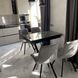 Комплект стол кухонный 110х70(+60) Ixam V Стандарт черный + стул Maj 4 шт беж 0236JAM фото 4