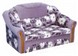 ➤Цена 17 563 грн  Купить Диван - малютка Вертус тм Алис-мебель Фиолетовый с узором ➤198 ➤Диваны прямые➤Алис-мебель➤43536AL.2 фото
