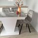 Комплект стол кухонный Edils 110х70(+40) Стандарт белый + стул Maj 4 шт серый 0246JAM фото 7