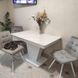 Комплект стол кухонный Edils 110х70(+40) Стандарт белый + стул Maj 4 шт серый 0246JAM фото 1