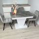 Комплект стол кухонный Edils 110х70(+40) Стандарт белый + стул Maj 4 шт серый 0246JAM фото 8