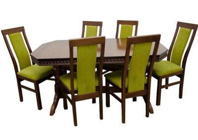 ➤Цена   Купить Комплект обеденный деревянный стол 160х80 (+40) и стулья Савиньо 6 шт ➤ ➤Комплекты обеденные деревянные➤Агросвит 2С➤440305676ПЛМ фото