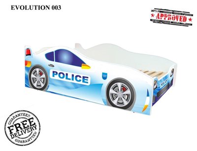 ➤Цена   Купить Кровать машинка Police (Полиция) голубой 80х170, 003 ➤Голубой ➤Кровати детские➤VDЕ➤144864ВИОРД.13ЕВ фото