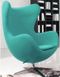 Интерьерное кресло с высокой спинкой для отдыха ткань голубая арт040190.6 SDM066BLU.ВВ1 фото 2
