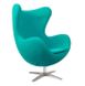 Интерьерное кресло с высокой спинкой для отдыха ткань голубая арт040190.6 SDM066BLU.ВВ1 фото 1