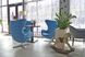Интерьерное кресло с высокой спинкой для отдыха ткань голубая арт040190.6 SDM066BLU.ВВ1 фото 3
