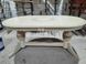 Белый стол деревянный с резными узорами для обеденной зоны Тамбре 2000х900 (+400 +400) 440302912.1ПЛМ фото 1