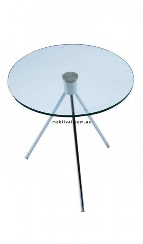 ➤Цена   Купить Столик круглый кофейный столешница стекло арт040241.2 ➤прозрачный ➤Столы журнальные➤Modern 8➤TRI50.2ВВ1 фото