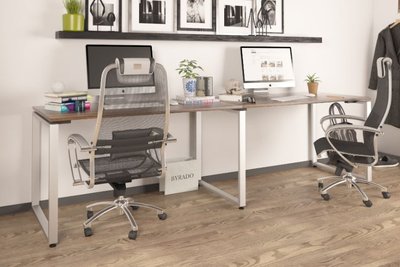 ➤Ціна 8 100 грн  Купити Офисный письменный стол двойной в стиле Loft Орех арт050172.1➤орех ➤Письменные столы в стиле Loft➤Modern 10➤62647LO фото