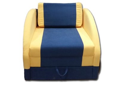 ➤Цена   Купить Детский диван раскладной 92х100х85 Еврокнижка Блок пружинный ППУ ткань Сеул желто-синий ➤Синий ➤Детские диваны➤ВКа-Д➤144128В179.2 фото