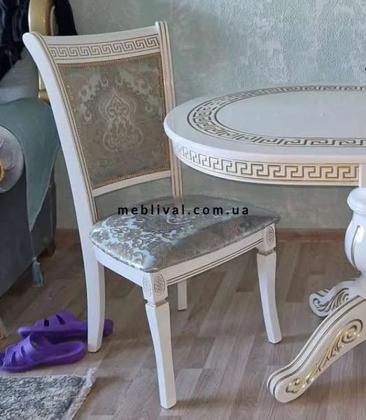 ➤Ціна 27 918 грн UAH Купити Кофейный гарнитур стул 2шт и стол 120х80+40 белый с патиной золото➤темный орех ➤Комплекты обеденные деревянные➤Агросвит 2С➤461303030,10ПЛМ фото