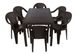 Набор пластиковой мебели стол + 6 стульев под ротанг коричневый 2800000018610САДГ фото 2