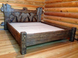 Кровать деревянная двуспальная Сагеп 160х200 под старину 0138МЕКО фото 2