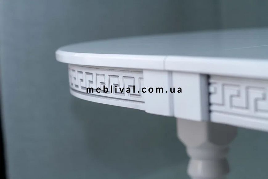 ➤Цена 8 925 грн UAH Купить Стол обеденный раскладной Nerb 120х80(+40) из массива дерева белый ➤білий + беж ➤Столы обеденные➤Nerb➤1050BRN фото
