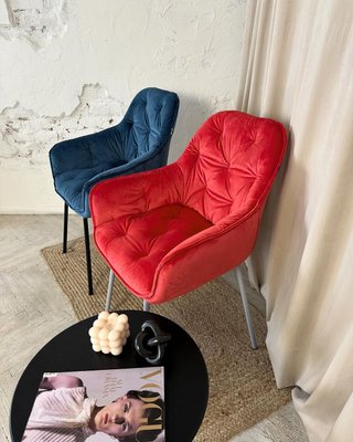 ➤Цена 6 315 грн UAH Купить Стул кресло с подлокотниками 57x43x87 ткань красный ➤махонь ➤Стул кресло➤Nalp➤1960PLN фото