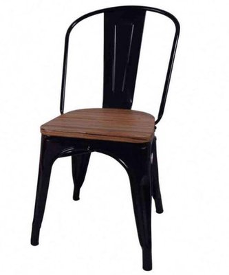 ➤Цена 2 183 грн  Купить Металлический стул с деревянным сиденьем цвет черный арт040271 ➤Черный ➤Стулья для кафе, баров и ресторанов➤Modern 8➤TOLXSWGBL.ВВ1 фото