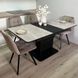 Комплект кухонный стол Notsob Т 110х70(+35) Стандарт черный + стул Maj 4 шт серый 0213JAM фото 7