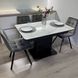 Комплект кухонный стол Notsob Т 110х70(+35) Стандарт черный + стул Maj 4 шт серый 0213JAM фото 21