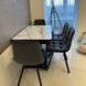Комплект кухонный стол Notsob Т 110х70(+35) Стандарт черный + стул Maj 4 шт серый 0213JAM фото 1