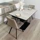 Комплект кухонный стол Notsob Т 110х70(+35) Стандарт черный + стул Maj 4 шт серый 0213JAM фото 9