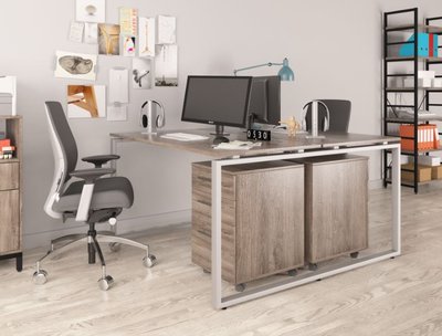 ➤Ціна 8 775 грн  Купити Двойной письменный стол для офиса в стиле Loft Дуб арт050171.1➤дуб ➤Письменные столы в стиле Loft➤Modern 10➤62650LO фото