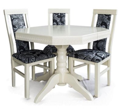 ➤Ціна   Купити Комплект мебели для столовой стол 800 (+350) и стулья Венеция 4 шт➤Білий ➤Комплекты обеденные деревянные➤Агросвит 2М➤440303223ПЛМ фото