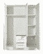 Шкаф с распашными дверями с зеркалом и ящиками белый 1360 440303485.EMB фото 5