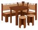 Кухонный уголок ДСП со столом нераскладным лесной орех+кожзам кофе 150х110х89 440302717.13ПЕХ фото 1