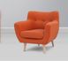 Кресло нераскладное мягкое 80x80x84 Пружина Змейка оранжевый 442777557.1ДЭ фото 2