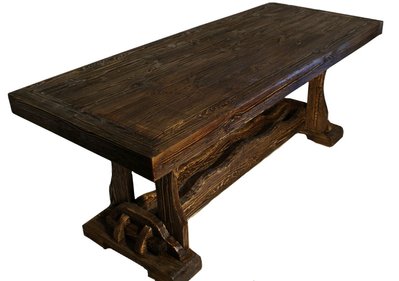 ➤Ціна 12 876 грн  Купити Деревянный стол для обеденной зоны под старину нераскладной Дравей 250х100➤натуральное дерево ➤Столы под старину➤Агросвит 4С➤440306302ПЛМ.4 фото