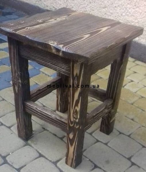 ➤Ціна 2 010 грн UAH Купити Табурет кухонний 38х38хh46 із масиву дерева під старовину➤Горіх ➤Табуреты➤МЕКО➤0212МЕКО1 фото