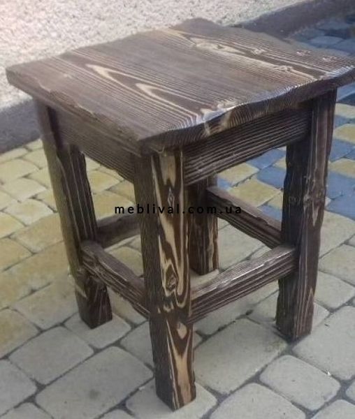 ➤Ціна 2 010 грн UAH Купити Табурет кухонний 38х38хh46 із масиву дерева під старовину➤Горіх ➤Табуреты➤МЕКО➤0212МЕКО1 фото