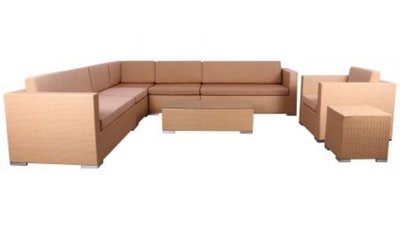 ➤Цена   Купить Комплект мебели Puerto из ротанга Elit (SC-B6017) Sand AM3041 ткань A14203 ➤песочный ➤Комплекты мебели➤AFM➤516802АМ фото