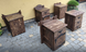 Тумба прикроватная с ящиками Акнело 45х40х55​​​​​​​ деревянная под старину 0150МЕКО фото 6