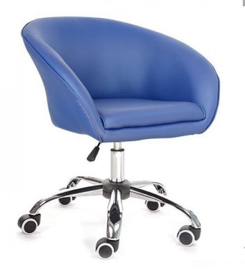 ➤Цена   Купить Кресло на колесиках для офисов и салонов кожзам синий арт040185.2 ➤Синий ➤Стулья барные➤Modern 8➤MURGBLUК.ВВ1 фото